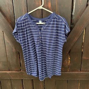 Old Navy, medium, navy blue with white stripes